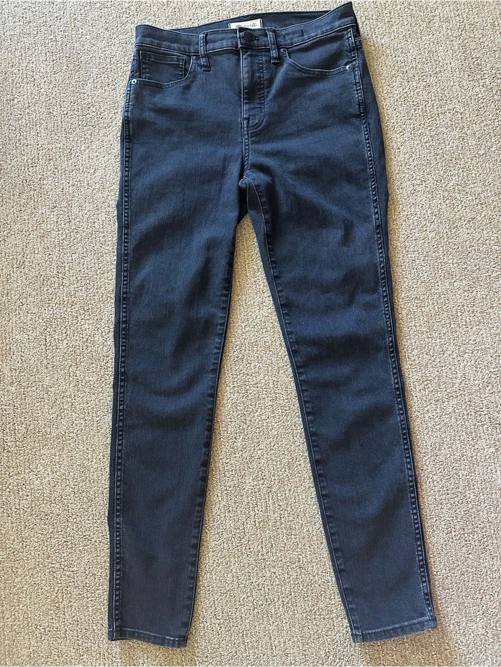 Madewell 10” High-Rise Skinny Jeans | Black Denim Size 29Tall